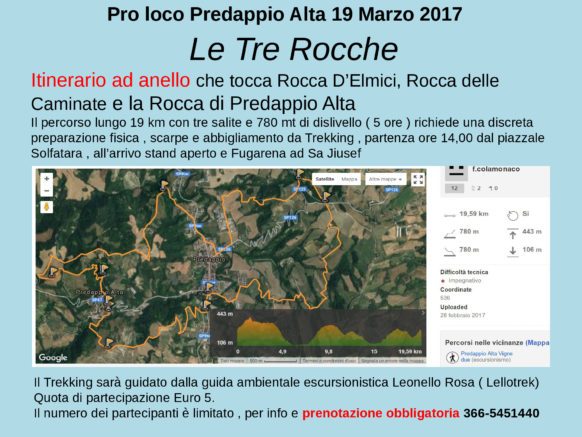 Trekking delle Tre Rocche